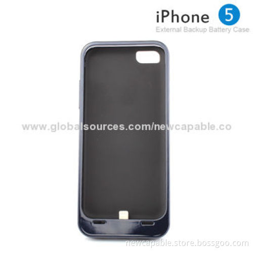 External Backup Battery Case for iPhone 5/5S/5C, 2,200mAh Capacity with Various Colors Available